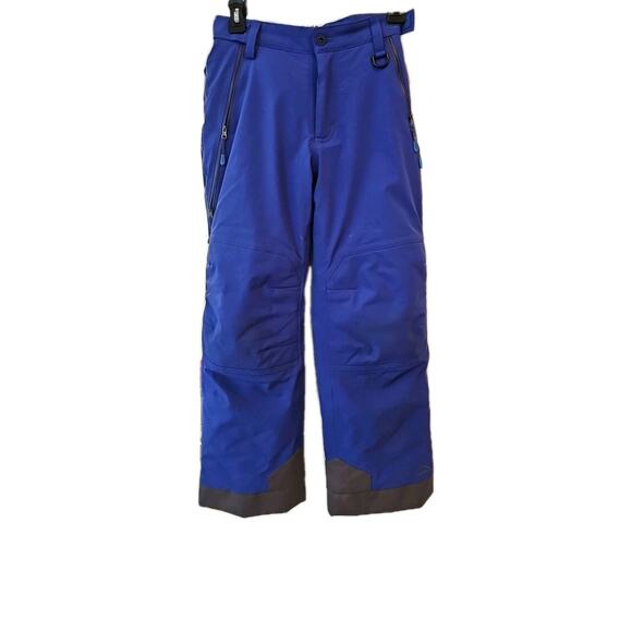 LL Bean Snow Pants TEK Heavy Duty Grow Cuffs Blue Size 12 Insulated - Picture 1 of 9